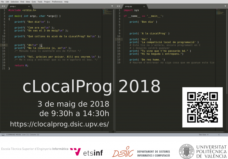 (Español) Abierta la inscripción a la XIII Competición Local de Programación