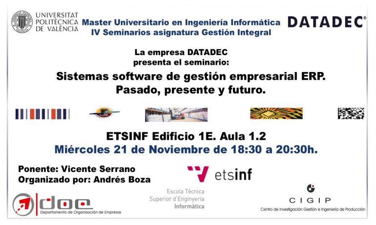 (Español) Seminario: Sistemas software de gestión empresarial ERP.  Pasado, presente y futuro.