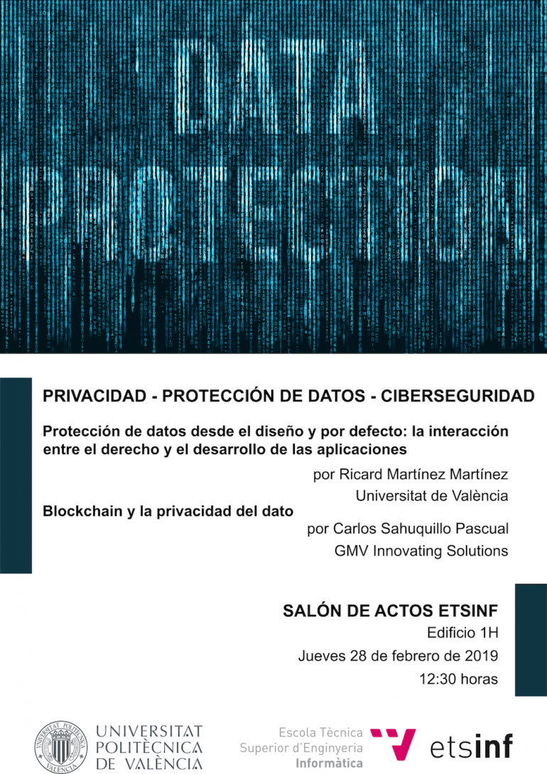 (Español) Charla sobre privacidad, protección de datos y ciberseguridad