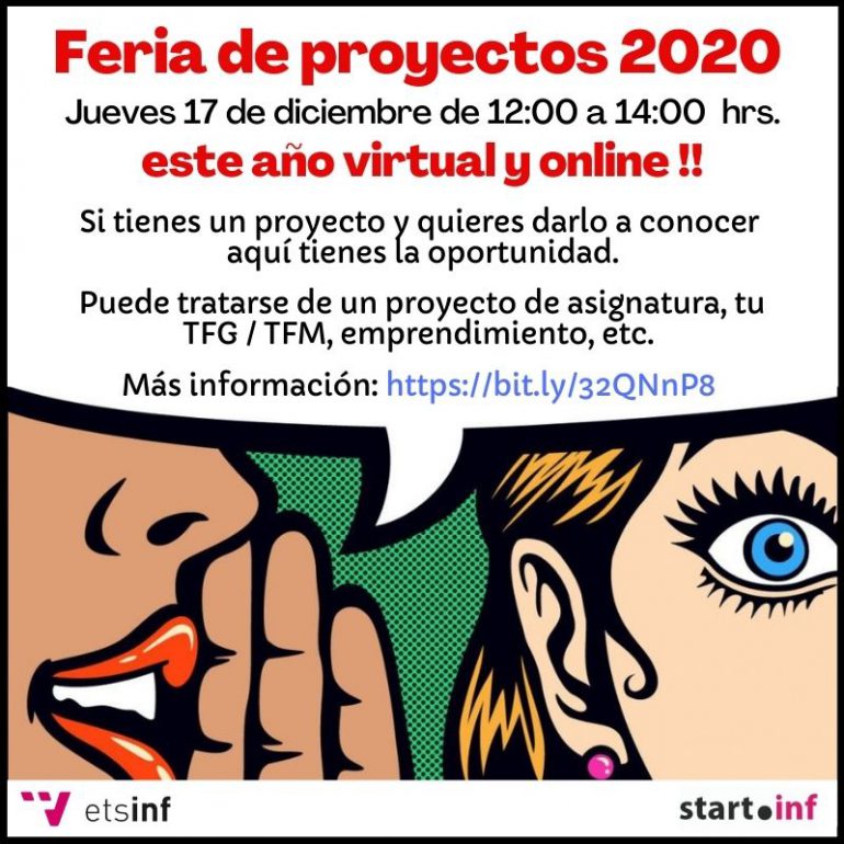 (Español) La Feria de Proyectos 2020 se desarrollará el 17 de diciembre en formato online