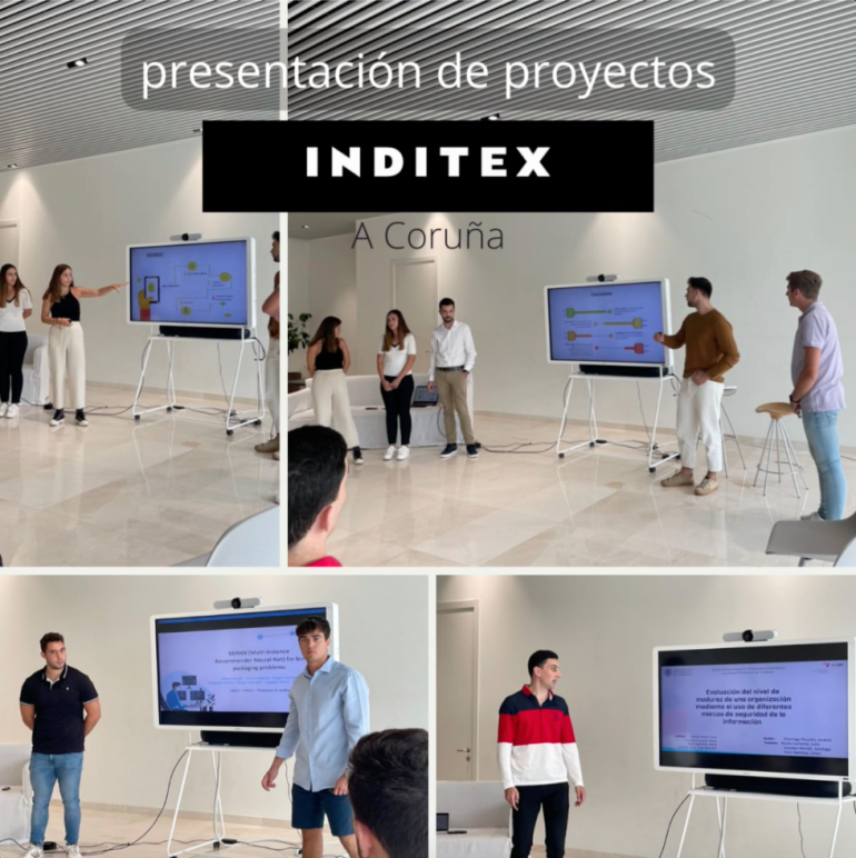 (Español) Visita y presentación de proyectos en Inditex de alumnado de ETSINF