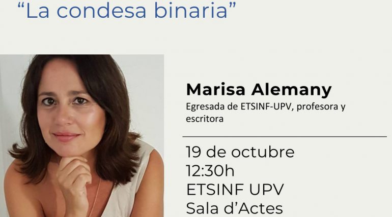 (Español) La egresada de ETSINF, Marisa Alemany, presenta su novela “La condesa binaria”